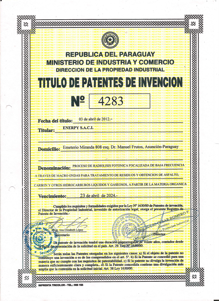 01 Titulo_Patente de Invension_Py_2012